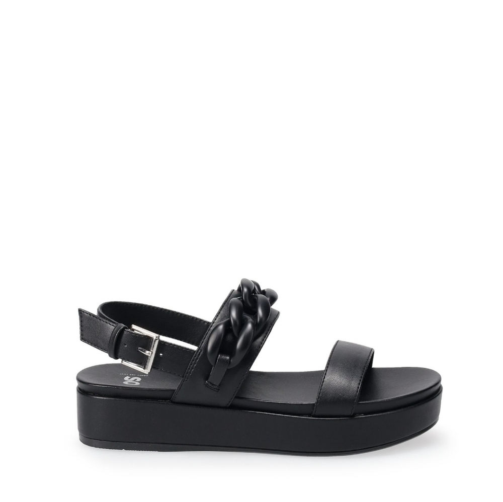 SO Black Chain Strap Sandals, Used, Like New